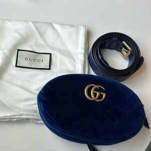 Authentic Gucci Marmont Velvet Belt Bag. Amazing condition.